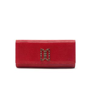 [닥스ACC][ALEXA]레드 가죽 스와르브스키 DD로고장식 장지갑 DCWA2F281R2