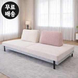 뷰아 패브릭 쇼파 모듈형 소파 3인용 거실 인디핑크