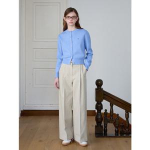 올리브데올리브 (OW5SL218) 핀턱 레직기 슬림 와이드 코튼 팬츠