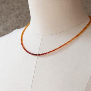 바이데이지 0SN084 그라데이션 호박 원석 초커 목걸이