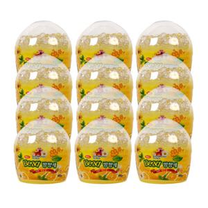 해피룸 돔형 비드방향제 350g  레몬향 12개 1세트