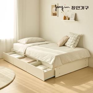 장인가구 원스 헤드리스 컬러핏 수납침대 매트제외 SS