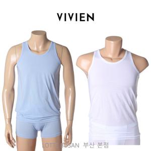 [비비안]아쿠아X 기능성 냉감 신축성굿 남성 런닝 2종택1 RU1691