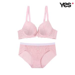 [예스]핑크 레이스 헴팬티 세트 YSWBZ417YSWPZ418