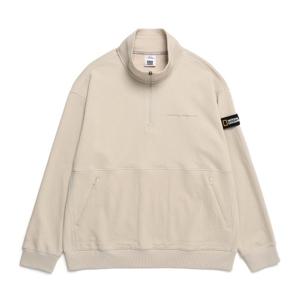 내셔널지오그래픽 N241USW030 피타 하프 집업 맨투맨 BEIGE