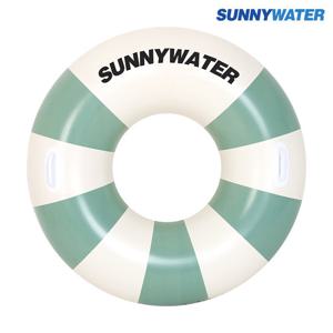 써니워터 원형 스트라이프 튜브(민트) 75cm 물놀이튜브 어린이