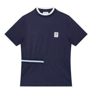 여성 셔링 포인트 반팔 티셔츠 네이비(SW0DKS20649)