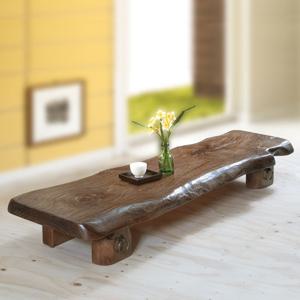 [마루엔개비]향솔 긴통판 테이블 통원목좌탁130사이즈