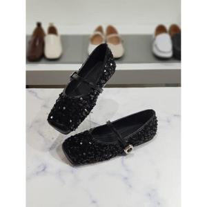 한슈 세이브존03 베리 스팽글 메리제인 플랫 단화 1cm SAVHS670029-2sp