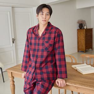 바풀 CA4M21216 남성잠옷 순면 파자마 투피스 잠옷 상하 세트 레