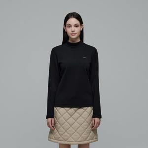 내셔널지오그래픽 N244WTS010 여성 겨울 목폴라 티셔츠 CARBON BLACK