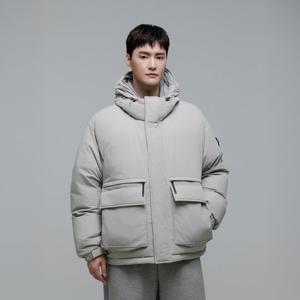 내셔널지오그래픽 N244UDW100 쿠온 아웃포켓 구스 다운 점퍼 ICE GREY