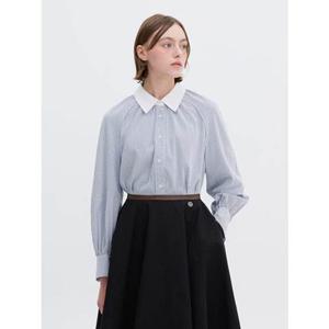 [올리브데올리브] 라글란 셔링 셔츠 블라우스 (OW4AB805)