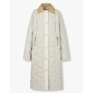 톰보이  9104414926 코듀로이카라 경량 롱 퀼팅 다운점퍼