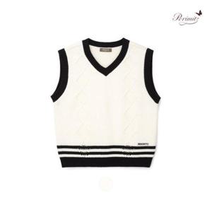 더센트럴 페리미츠 TC01 배색 니트베스트 P2511K402