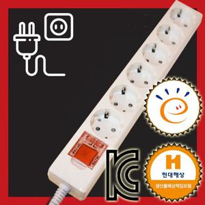 메인스위치형 멀티탭 멀티텝 6구 2호 1.5M