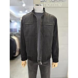 바쏘옴므 세이브존03 바쏘옴므 25S/S 블랙 비건레더 스웨이드 차이나카라 블루종 점퍼 WSAGZ5UA26ABKA