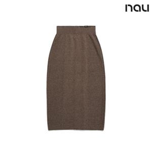 나우  (1NUSWW3502_BR) W 홀가먼트니트스커트 SP BROWN