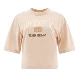 핀코 어드벤처 프린트 박시 코튼 티셔츠 104604A2CSC03 Beige