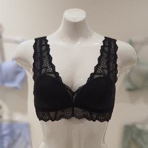 [바바라] 레이스 삼각 몰드 노와이어 런닝형 브라렛 ABR4806 BK