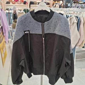 DESTIJL HC34 봄가을상의청큐빅밑단시보리루즈핏점퍼 D2513JP09