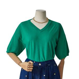 [포커스]커비 반팔 브이 니트 FM5C3KT3153