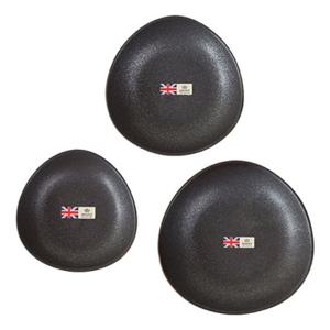 이천도자기 펄블랙 조약돌 찬기 대 17cm 한식기 이천도자기 한정식그릇 고급식기 반찬접시 스톤웨어접시 그