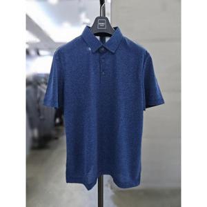 바쏘옴므 세이브존03 바쏘옴므 남자 여름 PK 카라 반팔 티셔츠 블루 WSAGZ2KT33A