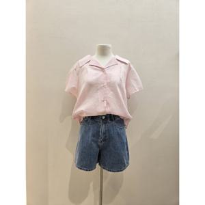 숲  (SB5SS3G) 스트링 스트라이프 반팔 셔츠