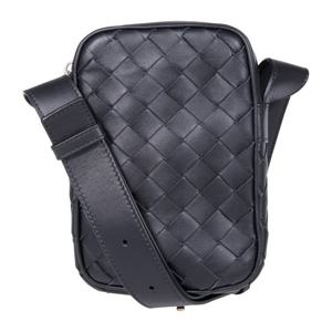 보테가베네타 블랙 위빙 가죽 지퍼 크로스 백 743214 VCPQ3 880
