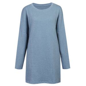 [샵앤]이지룩 빅 여성 국산 절개 롱 티셔츠 DAI-WSH-1015-소라