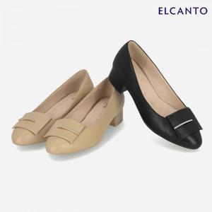 엘칸토  (LCWD30U513) 여성 양가죽 앞장식 펌프스 3cm