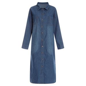 [샵앤]여성 마크 카라 데님 롱 셔츠 원피스 SS-WDR-2746-진청