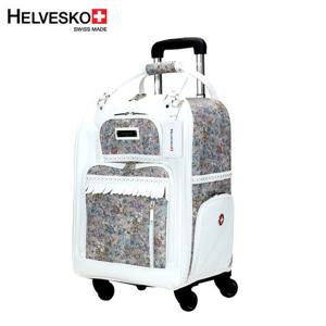 [헬베스코] 플라워패턴 트롤리 휠 여성 골프 보스턴백