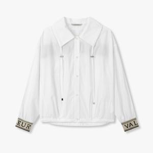 보브  (7155360001) 니트 자카드 스트링 블라우스