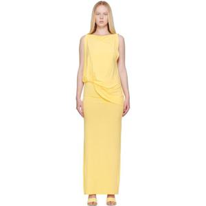 쟈크뮈스 원피스 옐로우 라 크루아제르 더 페플로 맥시 드레스 251553F055016