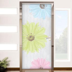 아트박스/꾸밈 ch763-삼색플라워패널_현관문시트지