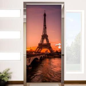 아트박스/꾸밈 pj316-노을진에펠탑_현관문시트지