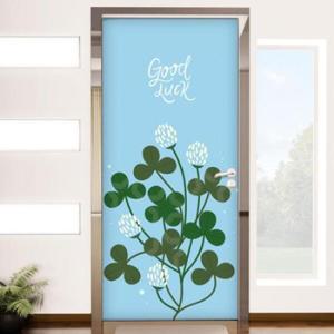 아트박스/꾸밈 tl744-굿럭네잎클로버_현관문시트지