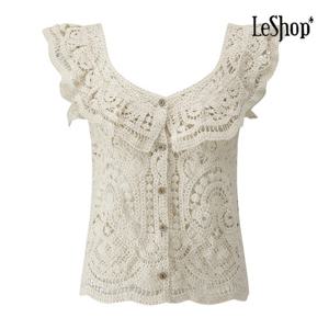 [르샵]크로쉐 자수 프릴 베스트 (BP6VT003A)