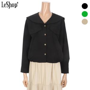 [르샵]세라 카라 골드 버튼 블라우스 (BO7BL180A)