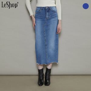 [르샵]백 트임 워싱 롱 데님 스커트 (BOBSK012A)