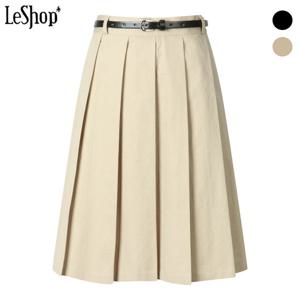 [르샵]클래식 플리츠 미디 벨트 스커트 (BP3SK004A)