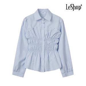 [르샵]웨이스트 셔링 포인트 카라 셔츠 (BP4BL025A)