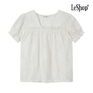 [르샵]스퀘어넥 프릴 반팔 셔츠 (BP4BL016A)