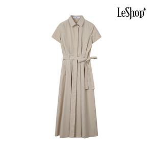 [르샵]카라 반팔 허리 스트랩 롱 원피스 (BP4OP029A)