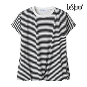 [르샵]단가라 넥 배색 반팔 티셔츠 (BP4TS028A)