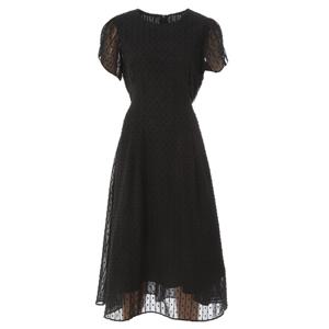 [에이비에프지]땡땡이 패턴포인트 라운드넥 반팔롱원피스 APY3QO40I