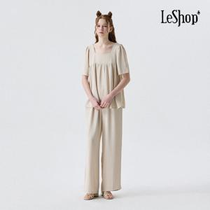 [르샵]스퀘어넥 베이직 블라우스 앤 팬츠 셋업 (BP4OP092A)