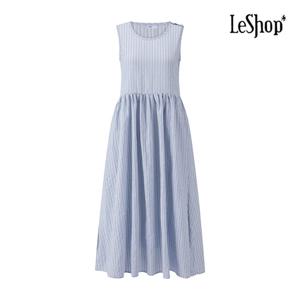 [르샵]숄더 버튼 포인트 주름 원피스 (BP6OP068A)